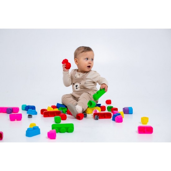 Antibakteriālie mīkstie rotaļu kluči bērniem,GT3108, 10gb.