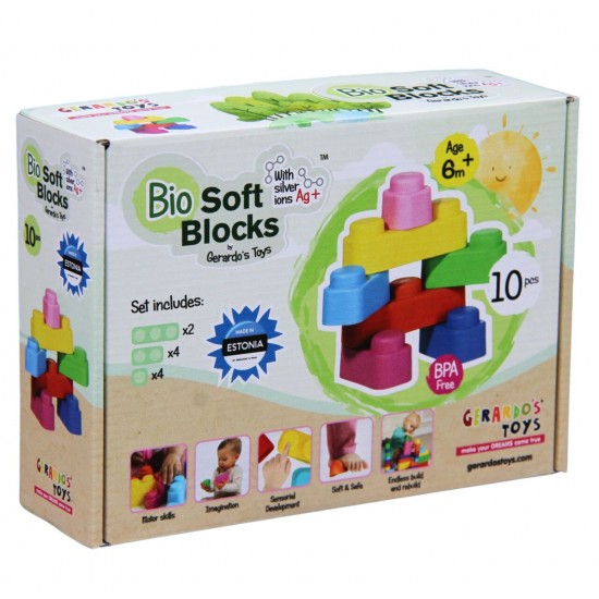 Antibakteriālie mīkstie rotaļu kluči bērniem,GT3108, 10gb.