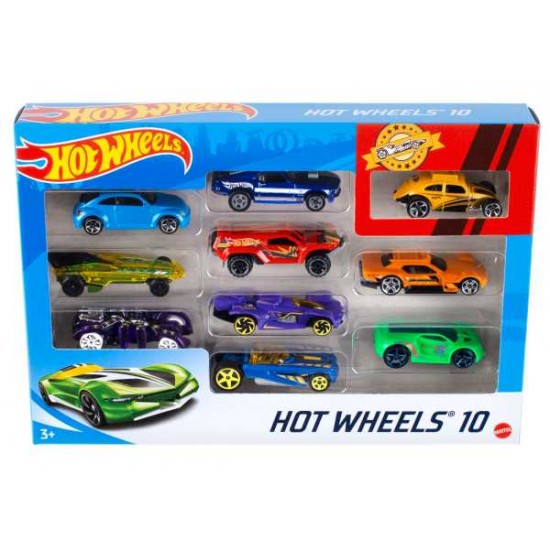 Hot Wheels automašinu komplekts - 10 auto 54886 Hot Wheels automašinu komplekts - 10 auto 54886