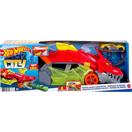 Hot Wheels spēļu komplekts treileris Pūķis, GTK42