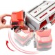 Matchbox GWM23 Construction Hauler with 1 Fire Engine and 8 Accessories Matchbox GWM23 Construction Hauler with 1 Fire Engine and 8 Accessories
