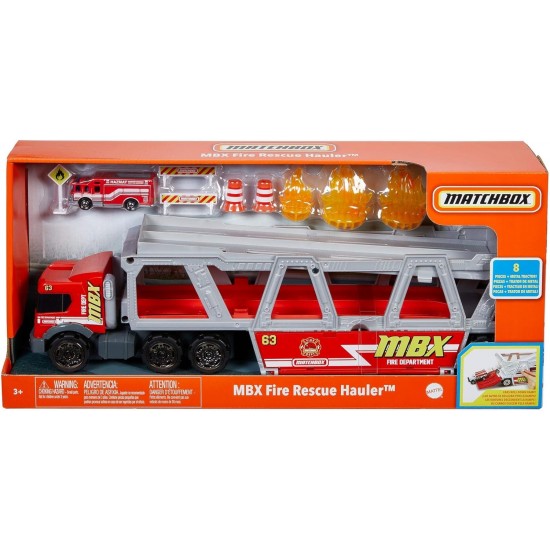 Matchbox GWM23 Construction Hauler with 1 Fire Engine and 8 Accessories Matchbox GWM23 Construction Hauler with 1 Fire Engine and 8 Accessories