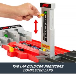 HOT WHEELS Formula 1 Grand Prix trases komplekts ar 3 mašīnām,  JDY16