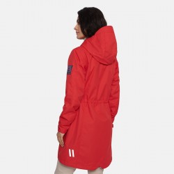 HUPPA plain spring women's windbreaker - parka Janelle 1, red(40g) (XS-3XL)