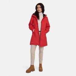 HUPPA plain spring women's windbreaker - parka Janelle 1, red(40g) (XS-3XL)