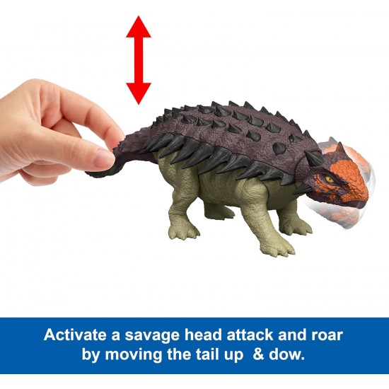 Jurassic World savvaļas rēkoņa dinozauru figūras ar Chomp daudzvirzienu uzbrukumu un skaņu, kustīga rotaļlieta un digitāla spēle (sugas atšķiras)JGB87 sortiments. Jurassic World savvaļas rēkoņa dinozauru figūras ar Chomp daudzvirzienu uzbrukumu un skaņu, kustīga rotaļlieta un digitāla spēle (sugas atšķiras)JGB87 sortiments.