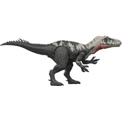 Jurassic World ​Rebirth gigantiskais Thrashers dinozaura figūra, Chilantalsaurus lielo sugu rotaļlieta, 2 trakojoši uzbrukumi, digitālā spēle, JGB95