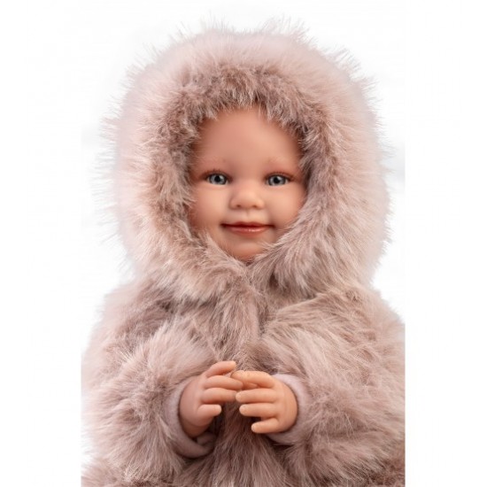 Crying Llorens Doll 45 cm - Newborns with baby sounds – Crying Leo with stuffed romper, LL74506