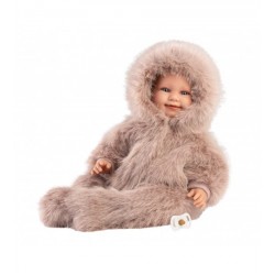 Crying Llorens Doll 45 cm - Newborns with baby sounds – Crying Leo with stuffed romper, LL74506