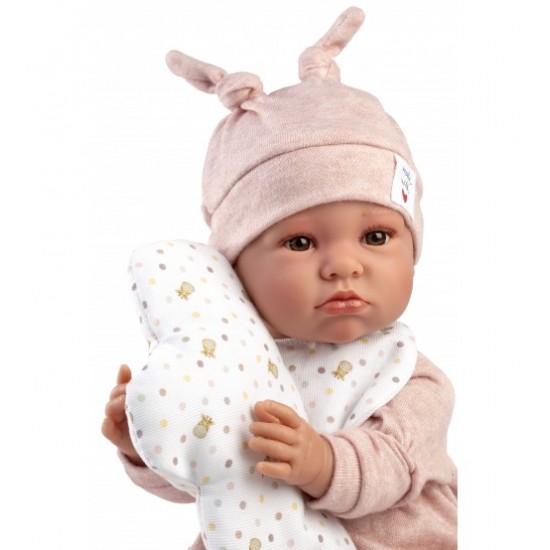 Lelle zīdainis Luna 45 cm (raud, runā, ar mānekli, mīksts ķermenis) Spānija LL74508