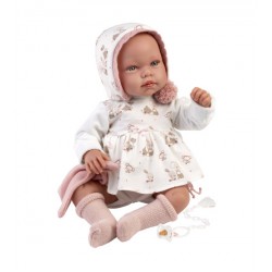 Doll Tala 44 cm (crying, talking, with pacifier, soft body) LLorens LL84468