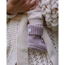 Lodger Merino Wool Newborn Slippers, Rose, 0-6 months (SLM107)