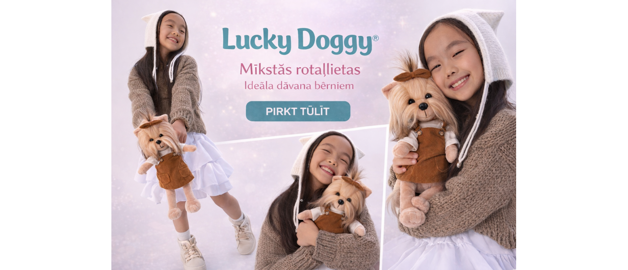Lucky Doggy mīkstās rotaļlietas - ideāla dāvana bērniem