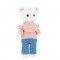 Мягкая игрушка Lucky Kitty, Sophie Denim Hearts, 38 см, LK01/01