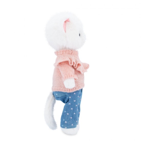 Orange Toys Lucky Kitty Sophie Denim Hearts 38cm mīkstā rotaļlieta 