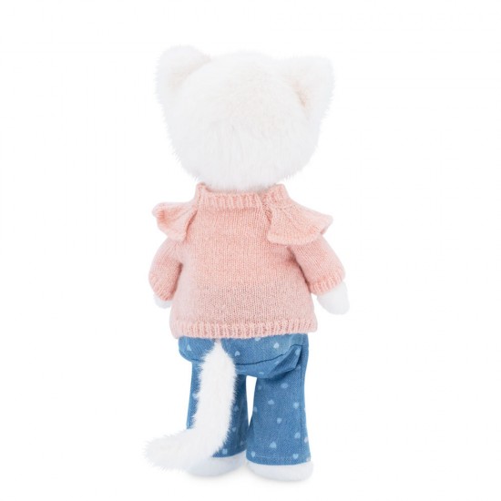 Orange Toys Lucky Kitty Sophie Denim Hearts 38cm mīkstā rotaļlieta 