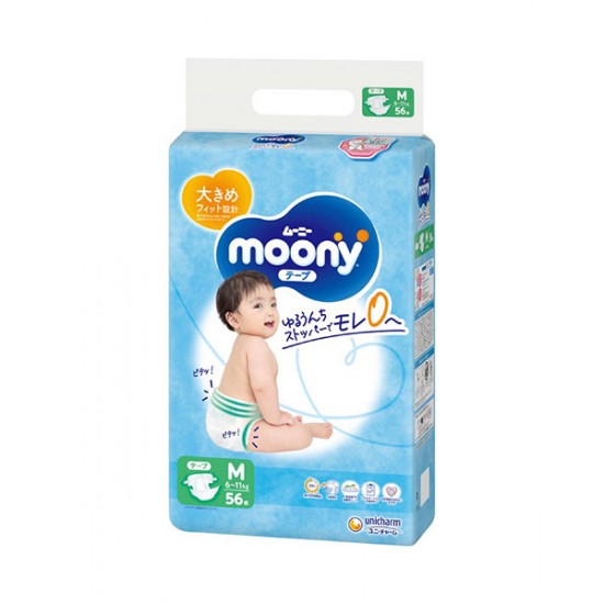 MOONY diapers AIRFIT, M, 56 pcs., 6-11 kg, 14193