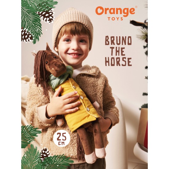 Mīkstā rotaļlieta - zirgs Bruno (25cm) 2026.gada simbols