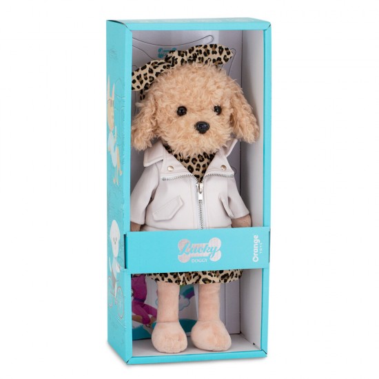 Mīkstā rotaļlieta Sunītis Lucky Fendi dāvanu kastē - Žurnāla vāka tēls no kolekcijas Lucky Doggy, 37cm, LD6/126 Mīkstā rotaļlieta Sunītis Lucky Fendi dāvanu kastē - Žurnāla vāka tēls no kolekcijas Lucky Doggy, 37cm, LD6/126