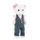 Orange Toys Lucky Kitty Lucky Sophie balta kaķenīte rozā tilla kleitā un brūnā jaciņā, 38 cm