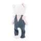 Orange Toys Lucky Kitty Lucky Sophie balta kaķenīte rozā tilla kleitā un brūnā jaciņā, 38 cm