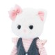 Orange Toys Lucky Kitty Lucky Sophie balta kaķenīte rozā tilla kleitā un brūnā jaciņā, 38 cm