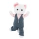 Orange Toys Lucky Kitty Lucky Sophie balta kaķenīte rozā tilla kleitā un brūnā jaciņā, 38 cm