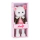 Orange Toys Lucky Kitty Lucky Sophie balta kaķenīte rozā tilla kleitā un brūnā jaciņā, 38 cm