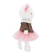 Orange Toys Lucky Kitty Lucky Sophie balta kaķenīte rozā tilla kleitā un brūnā jaciņā, 38 cm