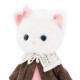 Orange Toys Lucky Kitty Lucky Sophie balta kaķenīte rozā tilla kleitā un brūnā jaciņā, 38 cm