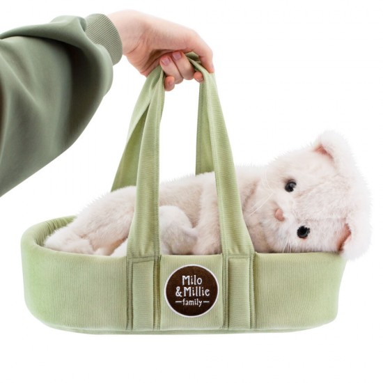 Orange Toys Milo & Millie Balts Kķis 40cm mīkstā rotaļlieta