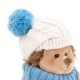 Soft toy Hedgehog Prickly in a hat with a blue pom-pom(15 cm), OS605/15B