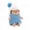 Soft toy Hedgehog Prickly in a hat with a blue pom-pom(15 cm), OS605/15B