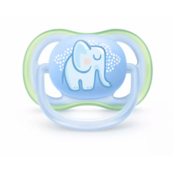 PHILIPS AVENT silikona māneklītis 0-6m, 1gab. ultra air Blue Elephant , SCF086/01