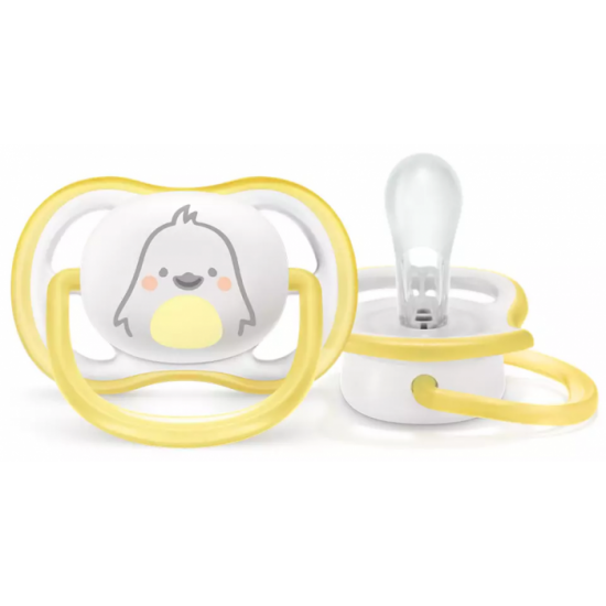 PHILIPS AVENT silikona māneklītis 6-18m, 1gab. ultra air Grey Bear , SCF086/78