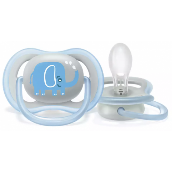 PHILIPS AVENT silikona māneklītis 6-18m, 1gab. ultra air Grey Elephant , SCF086/76