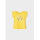 MAYORAL girls' t-shirt with floral appliqué 3071/5 MAYORAL girls' t-shirt with floral appliqué 3071/5