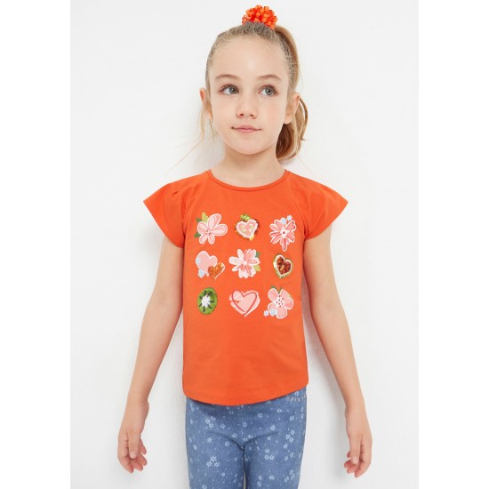 MAYORAL meiteņu t-krekls oranžs 3071/56 MAYORAL meiteņu t-krekls oranžs 3071/56
