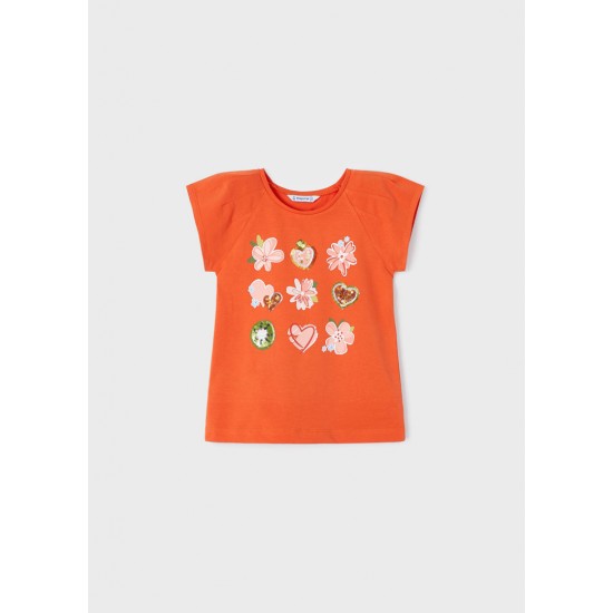 MAYORAL meiteņu t-krekls oranžs 3071/56 MAYORAL meiteņu t-krekls oranžs 3071/56