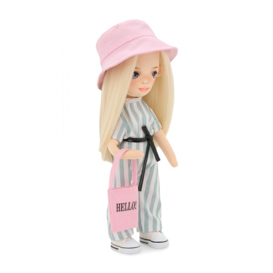 Doll from the Sweet Sisters Mia collection in striped jumpsuit (32cm) SS01-19