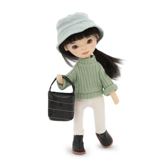 Doll from the Sweet Sisters collection Lilu in a green sweater (32cm) SS04-16