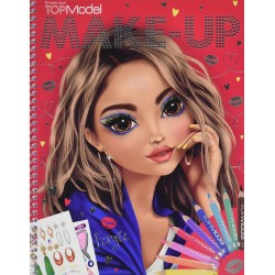 Krāsojamā grāmata TopModel ar uzlīmēm Create Your Make-Up 