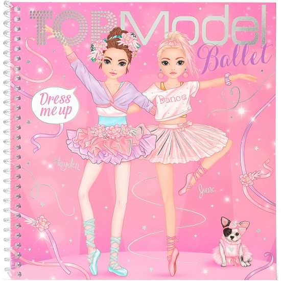 Coloring book with stickers.TOPMODEL Ballet Dress Me Up