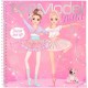 Coloring book with stickers.TOPMODEL Ballet Dress Me Up