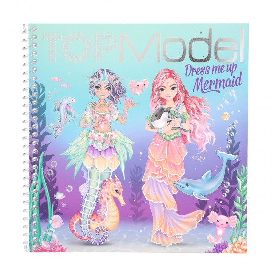 Krāsojamā grāmata To0pModel  Dress Me Up Mermaid ar uzlīmēm