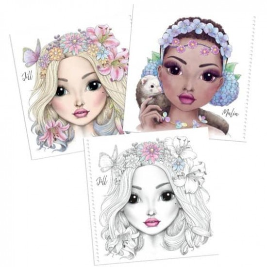 Colouring Book TOPModel Special 20 Pages for Colouring Floral Model Designs