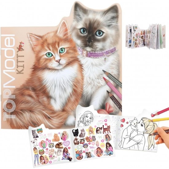 TOPModel Kitty Colouring Book Figural KITTY and DOGGY