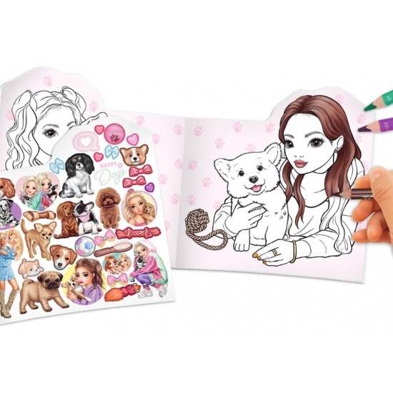 TOPModel Kitty Colouring Book Figural KITTY and DOGGY - DOGGY  12714