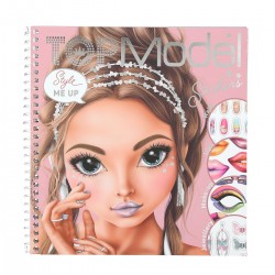 Grāmata ar uzlīmēm TopModel Dress Me Up Face Glitter Queen