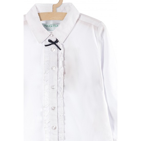Long sleeve white blouse for girls Long sleeve white blouse for girls